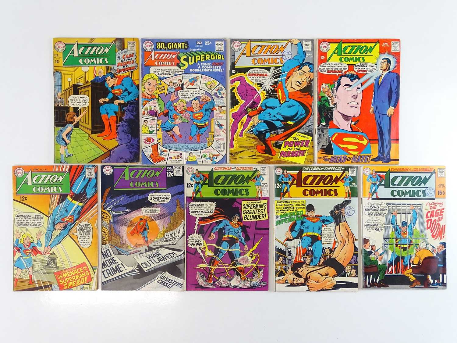 Lot 21 - ACTION COMICS: SUPERMAN #359, 360, 361, 362,...