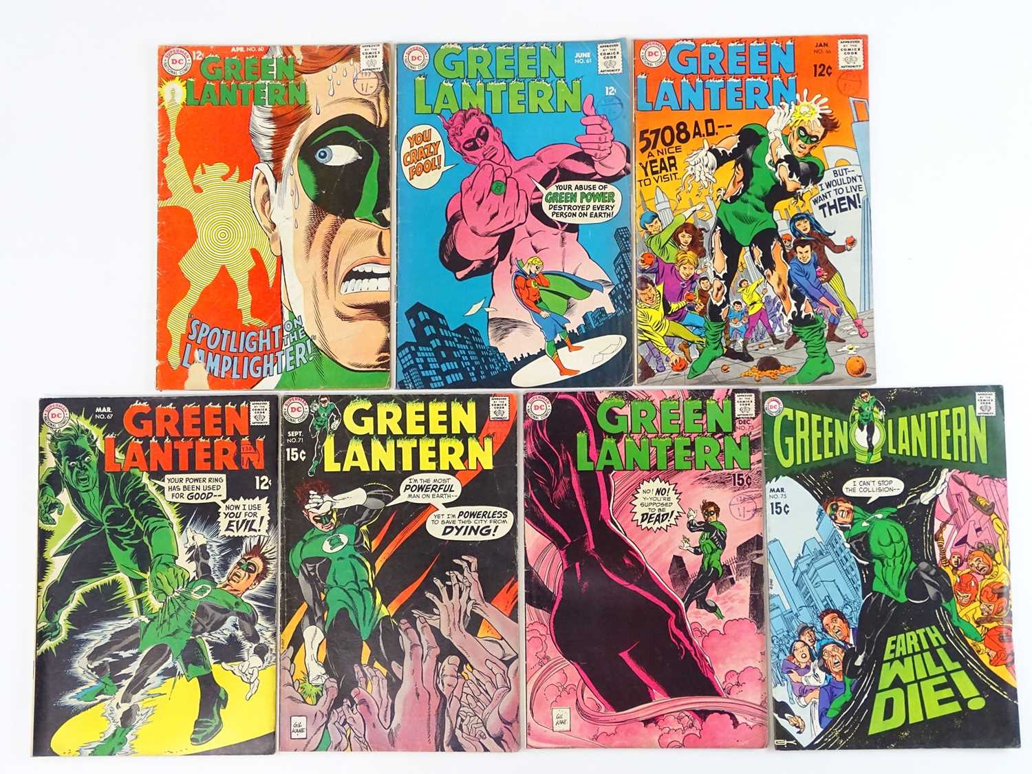 Lot 32 - GREEN LANTERN #60, 61, 66, 67, 71, 73, 75 - (7...