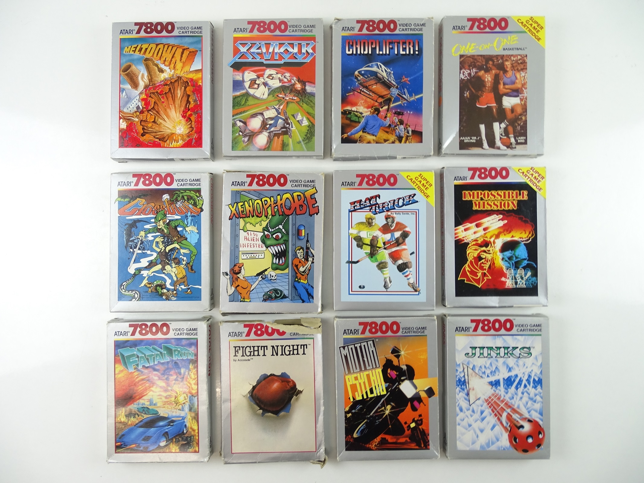 Jeu Atari 7800 – Motor Psycho – Rare – Bon état, Notice Incluse