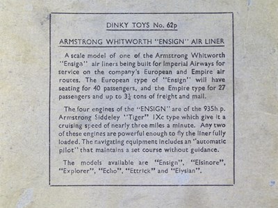 Lot 164 - A DINKY Toys pre-war 62p Armstrong Whitworth...