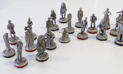 Lot 459 - DR WHO: A Danbury Mint pewter chess set...