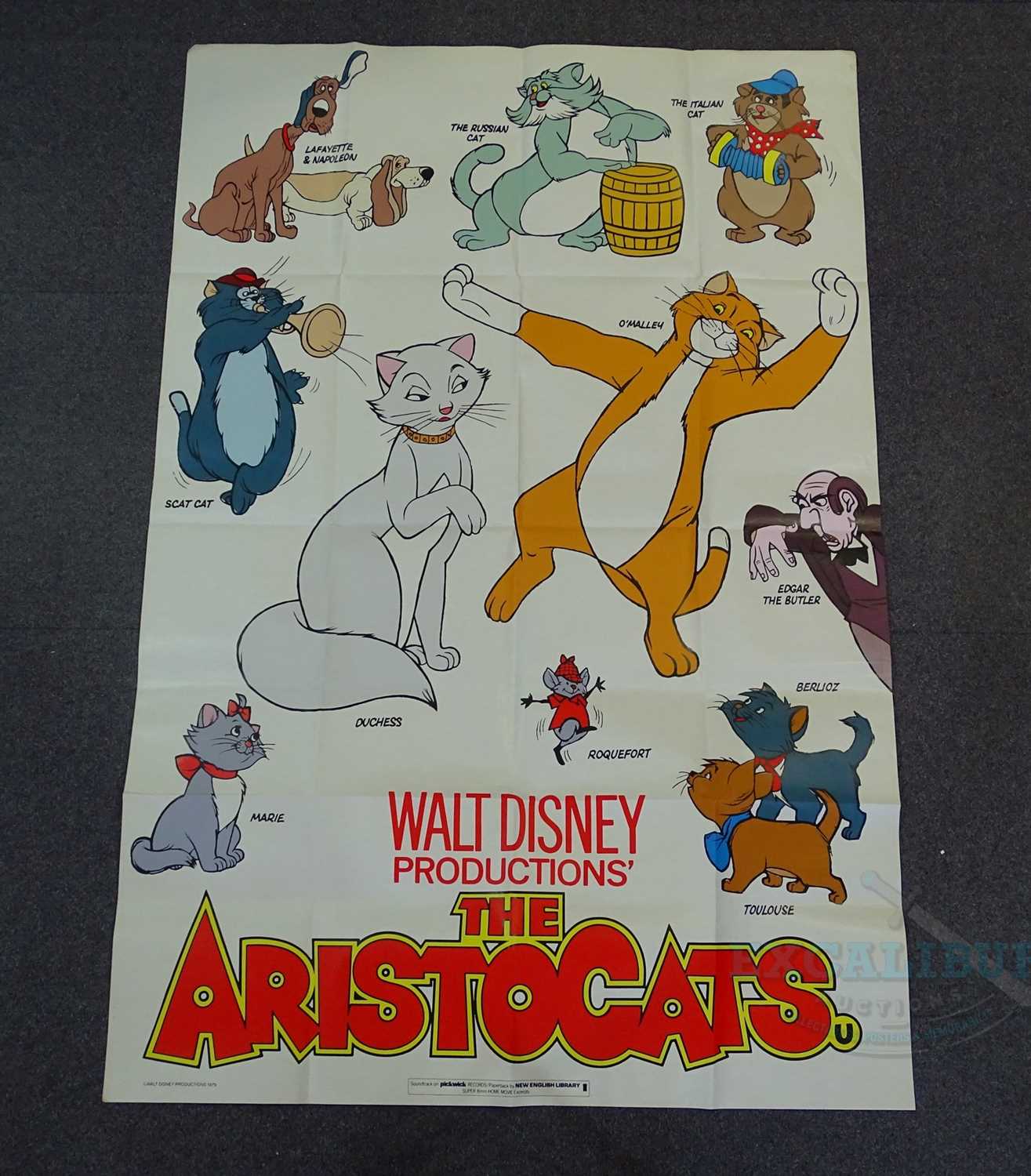 Lot 207 - WALT DISNEY - THE ARISTOCATS (1970) - A pair...