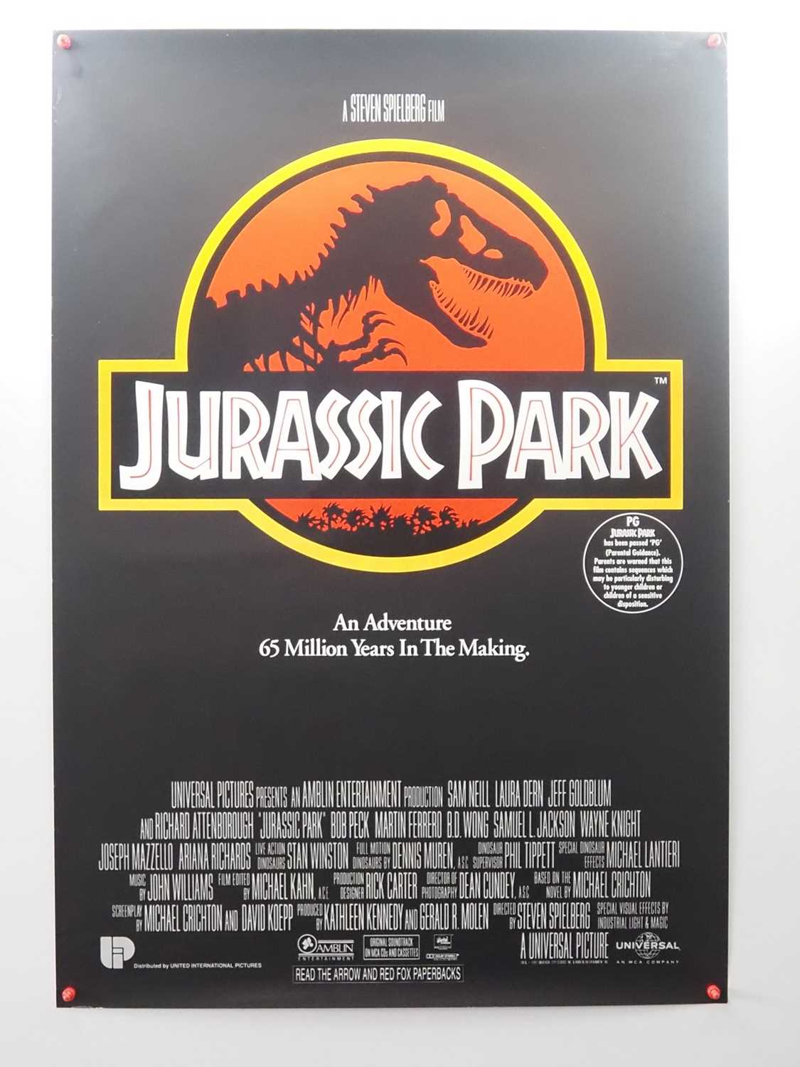 Lot 337 - JURASSIC PARK (1994) - One sheet film poster...
