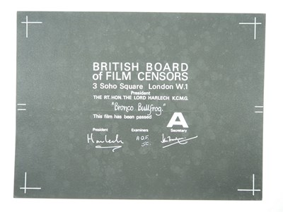 Lot 60 - BRONCO BULLFROG (1969) - A group of...