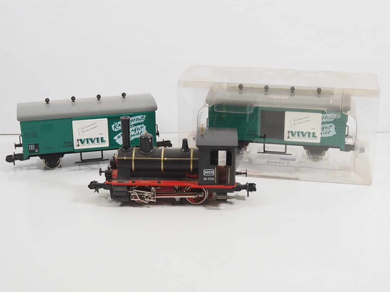 Lot Wagon Locomotive Train Vintage Märklin - Métal Blanc