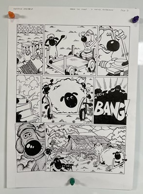 Lot 400 - SHAUN THE SHEEP - 2 pages of original artwork...