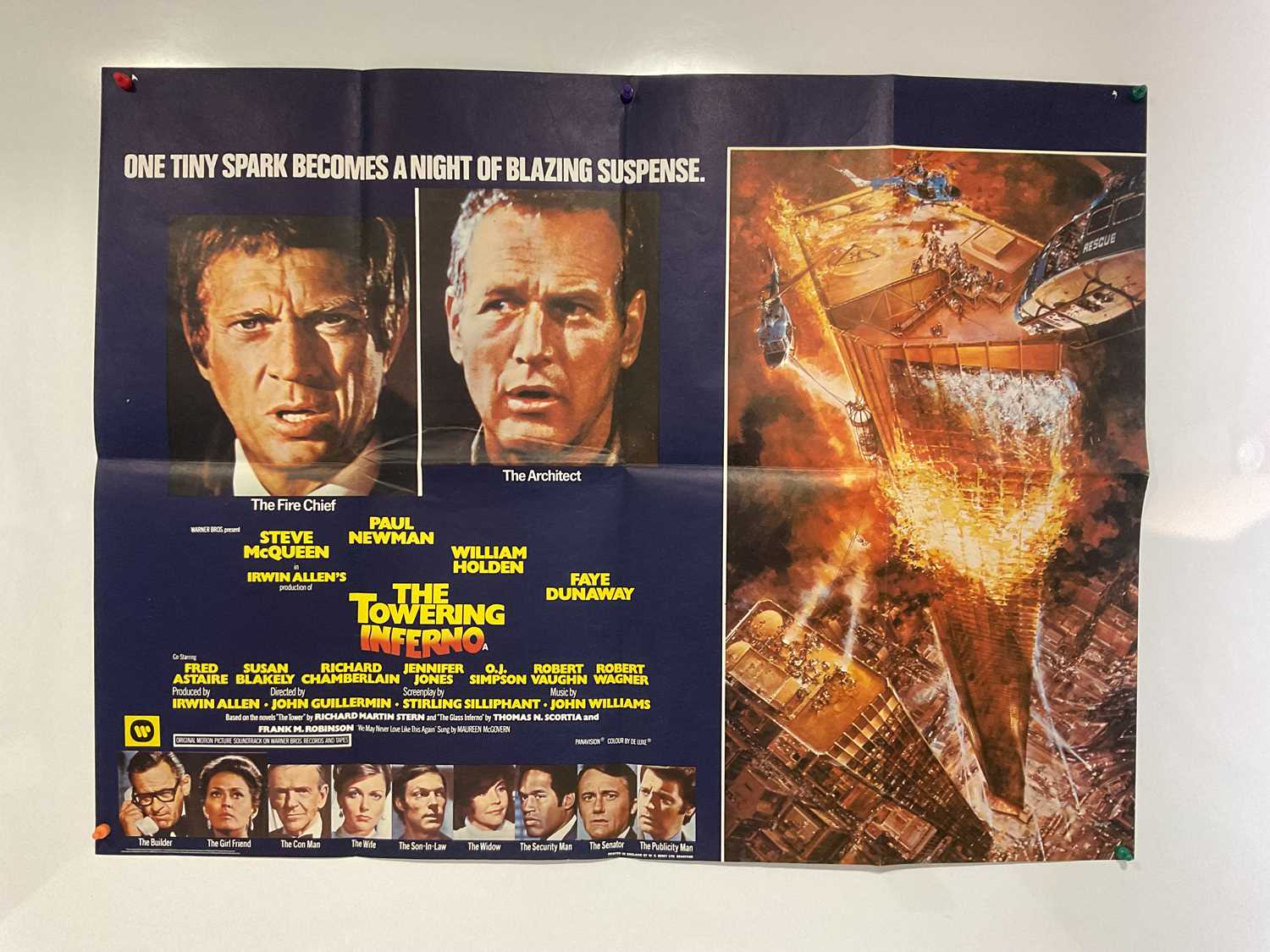 Lot 89 - THE TOWERING INFERNO (1974) - UK Quad film...