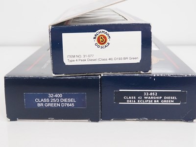 Lot 393 - A group of BACHMANN OO gauge diesel...