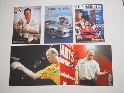 Lot 347 - A group of Dart players autographs on colour...