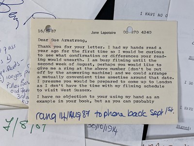 Lot 64 - A collection of 38 signed letters, forms and...