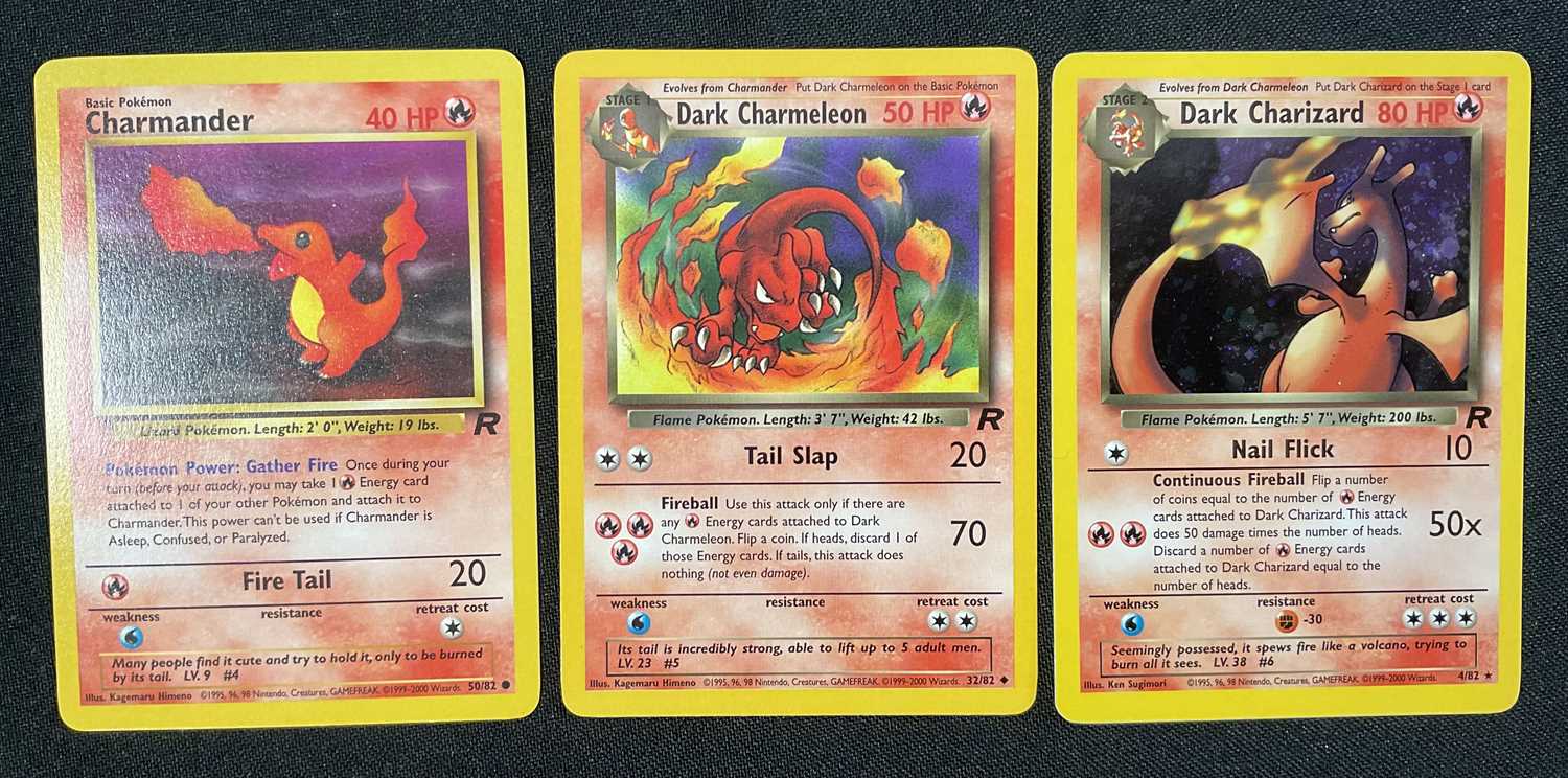 Lot 483 - POKMON - Dark Charizard evolution set Lot 483 - POKMON - Dark Charizard evolution set