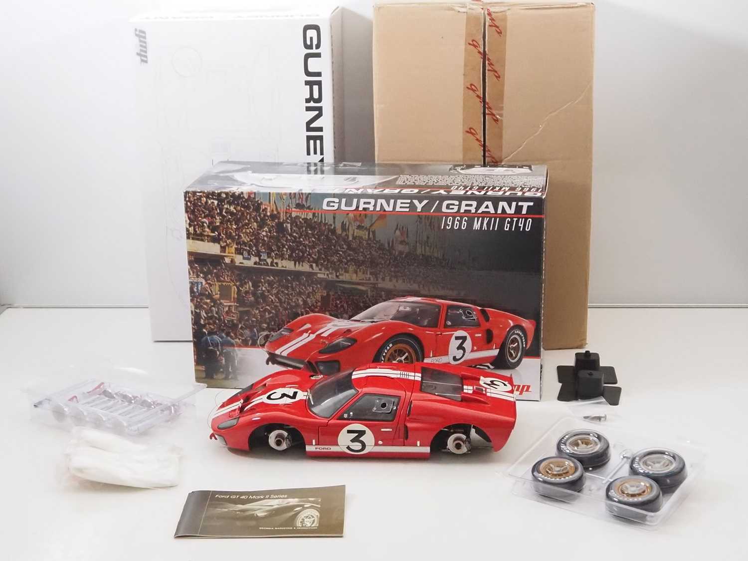 A boxed GMP Models 1:12 scale McLaren/Amon Ford GT40 Mk.II A boxed GMP Models 1:12 scale McLaren/Amon Ford GT40 Mk.II