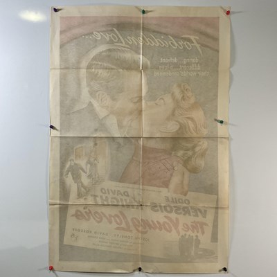 Lot 161 - THE YOUNG LOVERS (1954) UK one sheet film...