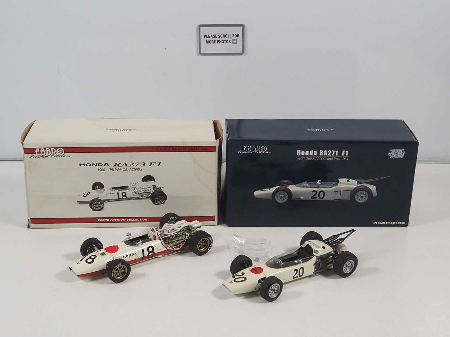 Lot 296 - A pair of EBBRO 1:20 scale Formula 1 Honda
