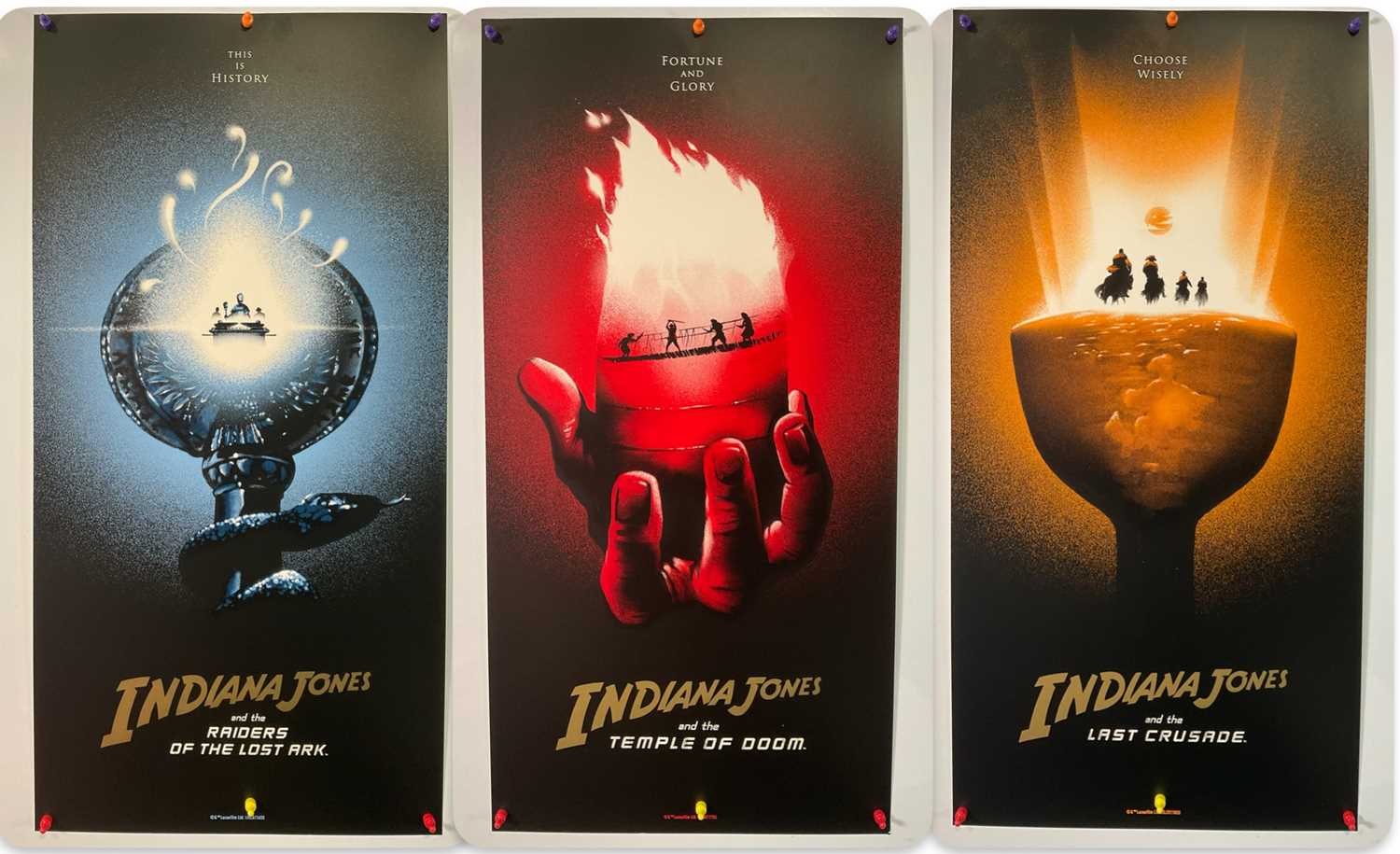 Lot 137 - Set of 3 INDIANA JONES original trilogy...