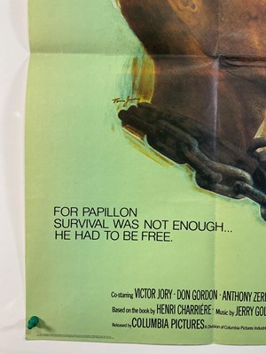 Lot 116 - PAPILLON (1973) UK Quad film poster, Steve...