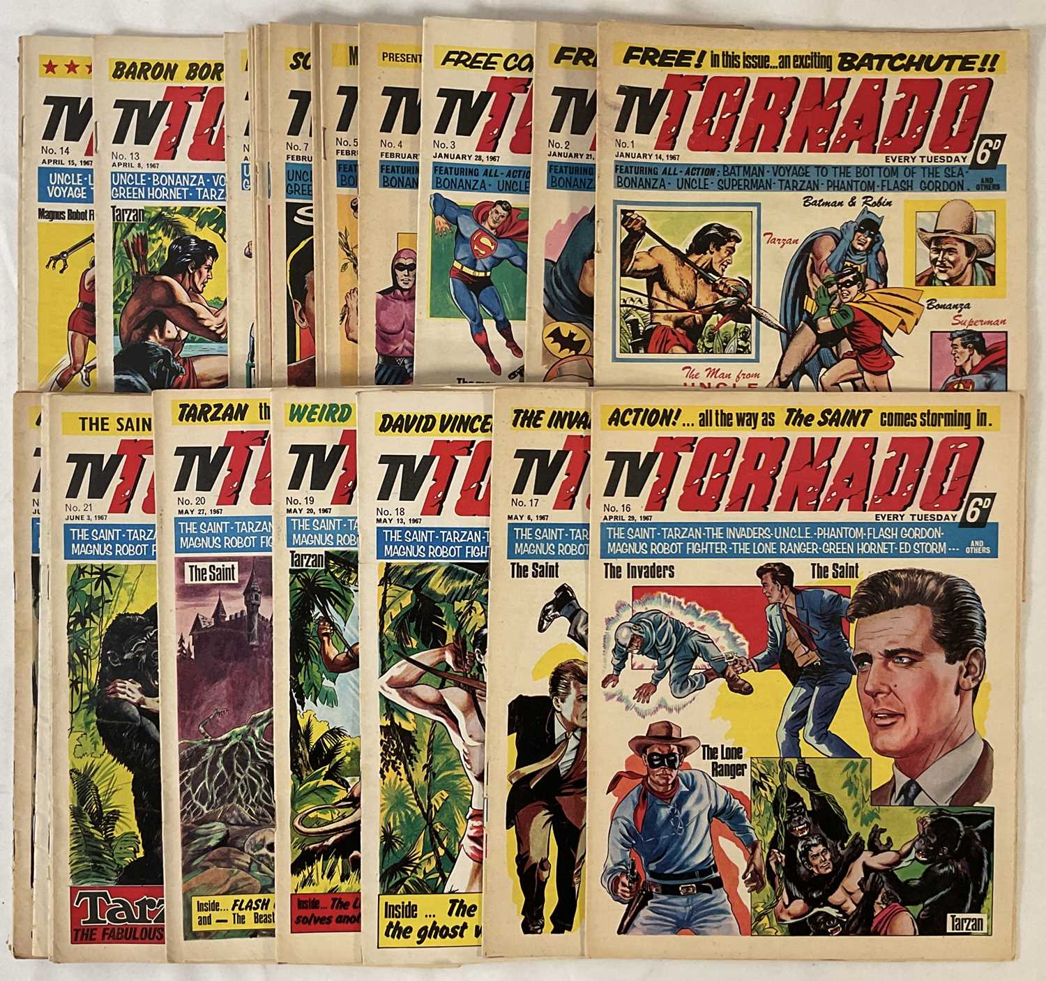 Lot 33 - TV TORNADO #1-29 (1967) British comic book...