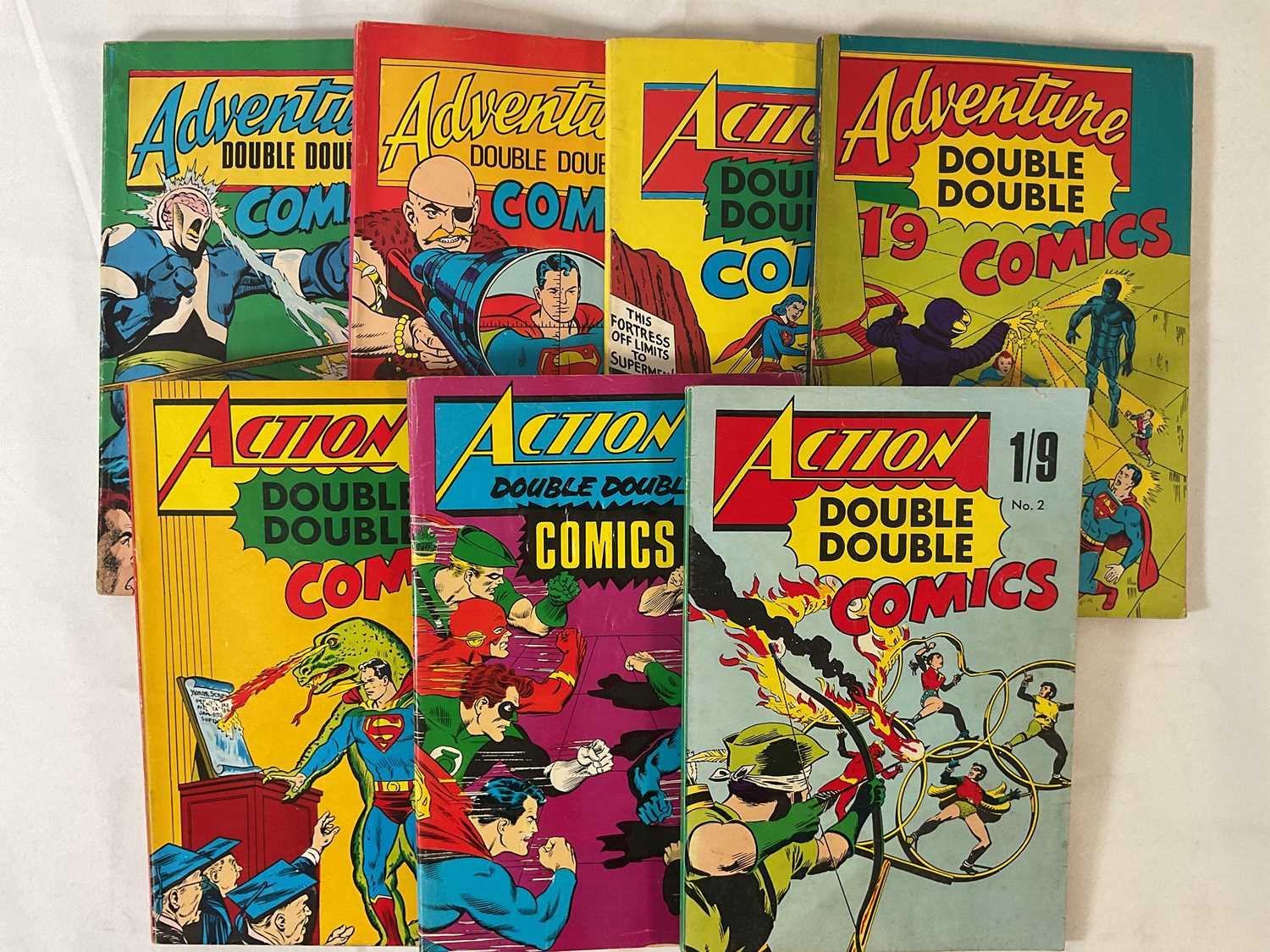 Lot 10 - ACTION DOUBLE DOUBLE COMICS #1-4 (190-71) and...
