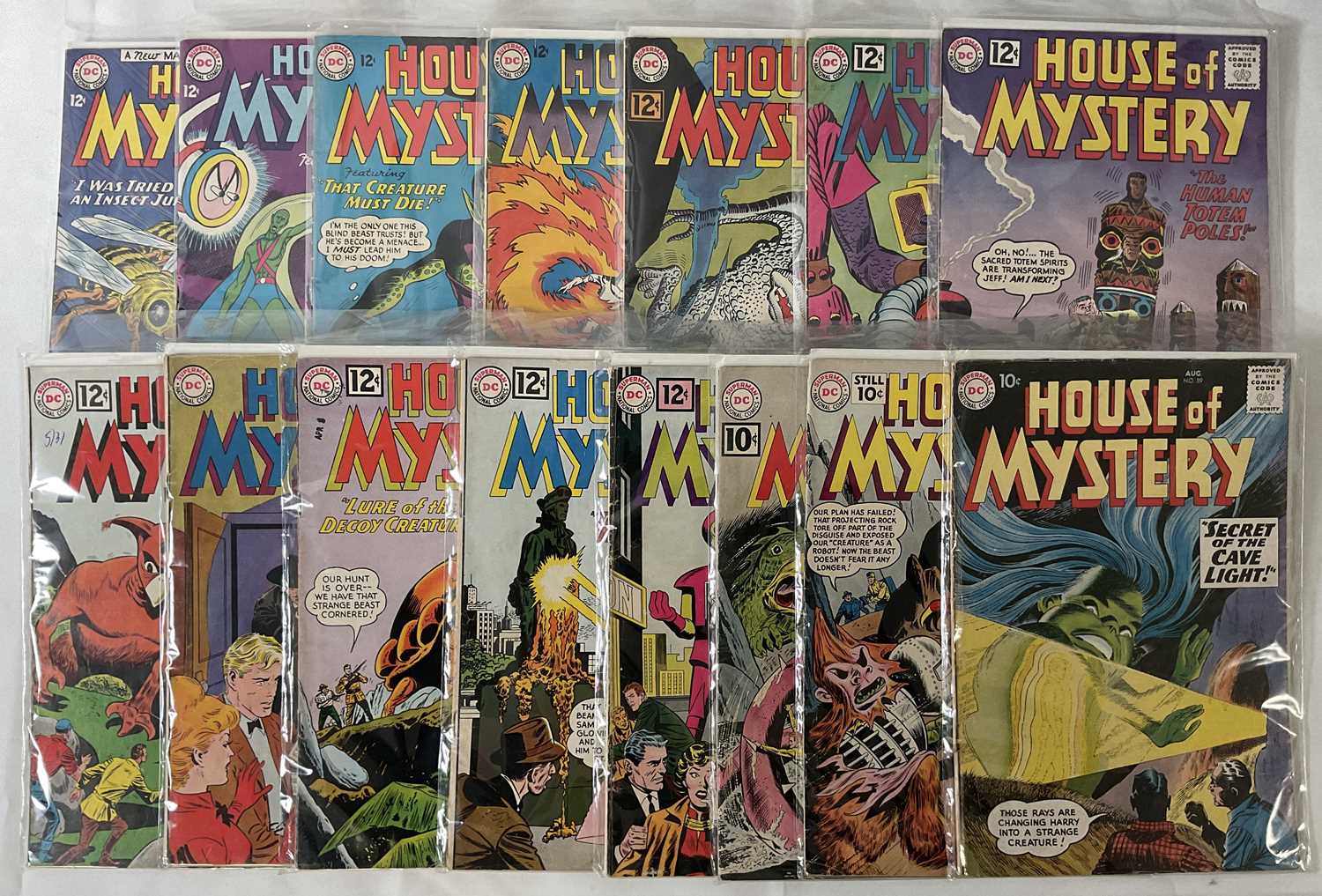 Lot 1 - A collection of HOUSE OF MYSTERY Silver Age DC...