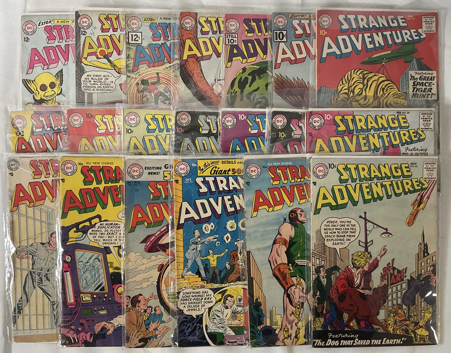 Lot 2 - A collection of STRANGE ADVENTURES Silver Age...
