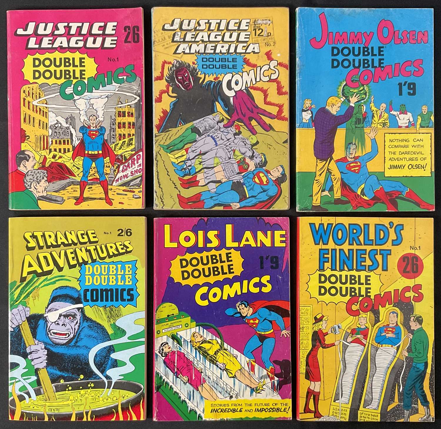 Lot 9 - A group of DC DOUBLE DOUBLE comics published...