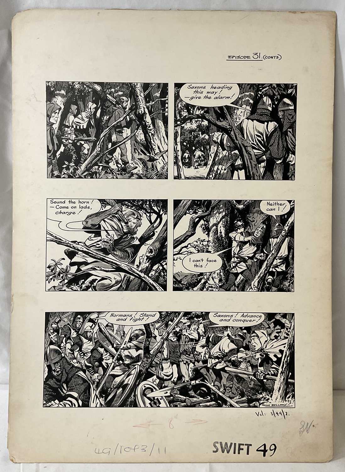 Lot 450 - FRANK BELLAMY - Original comic book art for...