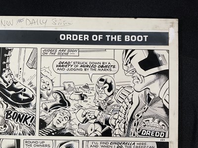 Lot 433 - JUDGE DREDD - A piece of original comic book...