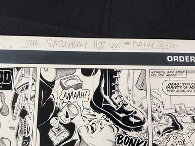 Lot 433 - JUDGE DREDD - A piece of original comic book...