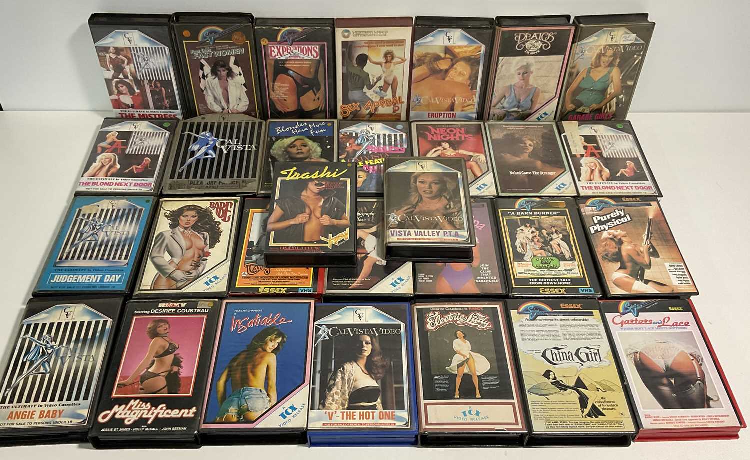 Lot 528 - A collection of vintage Erotic films on VHS...