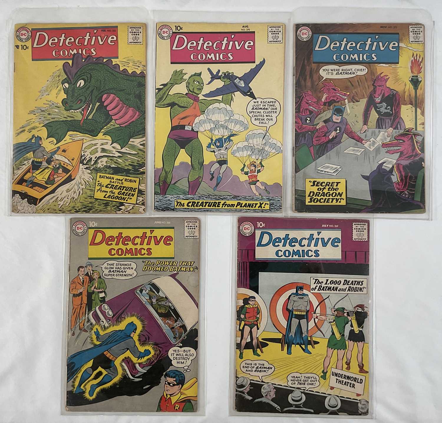 Lot 27 - DETECTIVE COMICS #252, 268-270, 273, (1958 /...