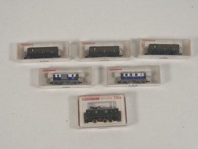 Lot 21 - FLEISCHMANN N gauge 7306 rack railway electric...