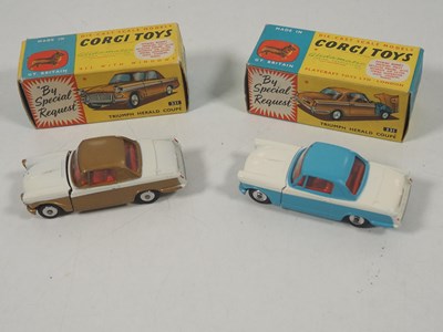 Lot 555 - CORGI A pair of 231 Triumph Herald coupes,...