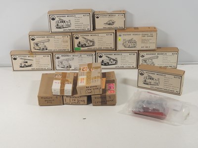 Lot 613 - HIGHWAY MODELS 1:76 scale unbuilt white metal...