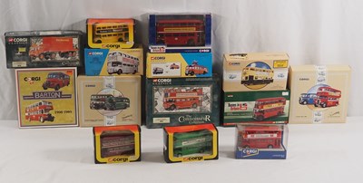 Lot 670 - CORGI mixed scale diecast buses by CORGI...