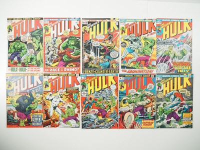 Lot 243 - INCREDIBLE HULK #156, 157, 158, 159, 160, 161,...