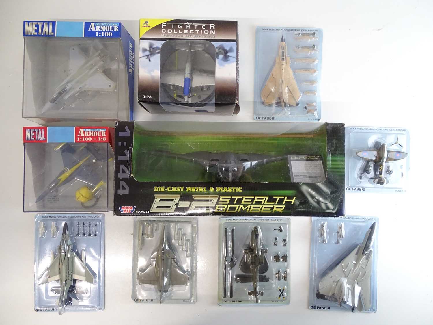 Lot 48 - A mixed selection of boxed military aircraft...